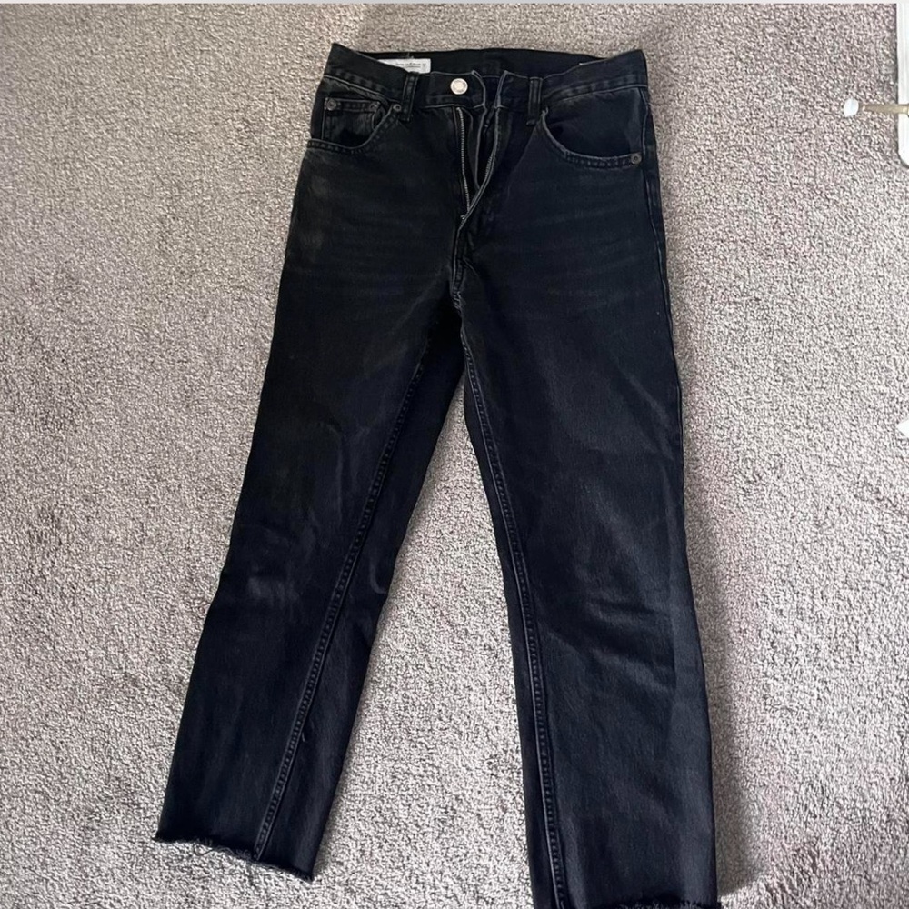 Zara black straight leg jeans
